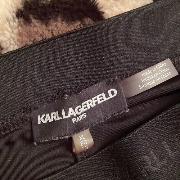 NWOT Karl Lagerfeld velvet stretchy pants-leggings - Picture 5 of 9